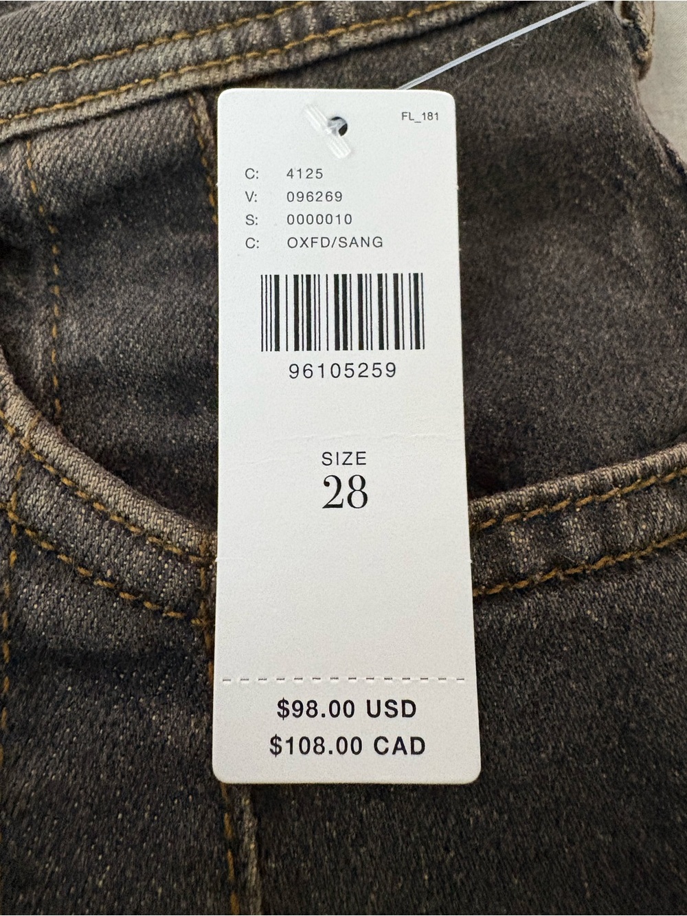NWT Pilcro Anthropologie Seamed Denim Bermuda Shorts Black Brown High Rise 28 - Picture 11 of 15